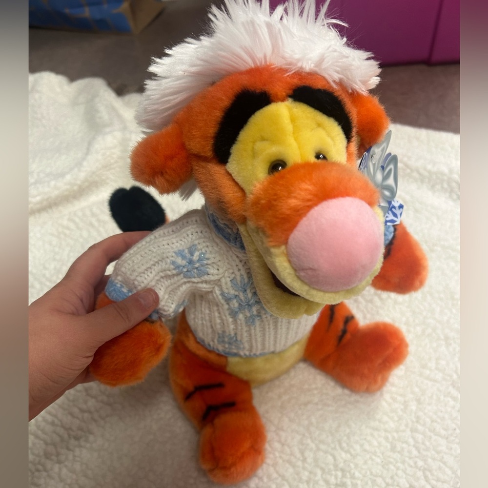 Vintage Disney Store Tiger Winter Sweater Plush